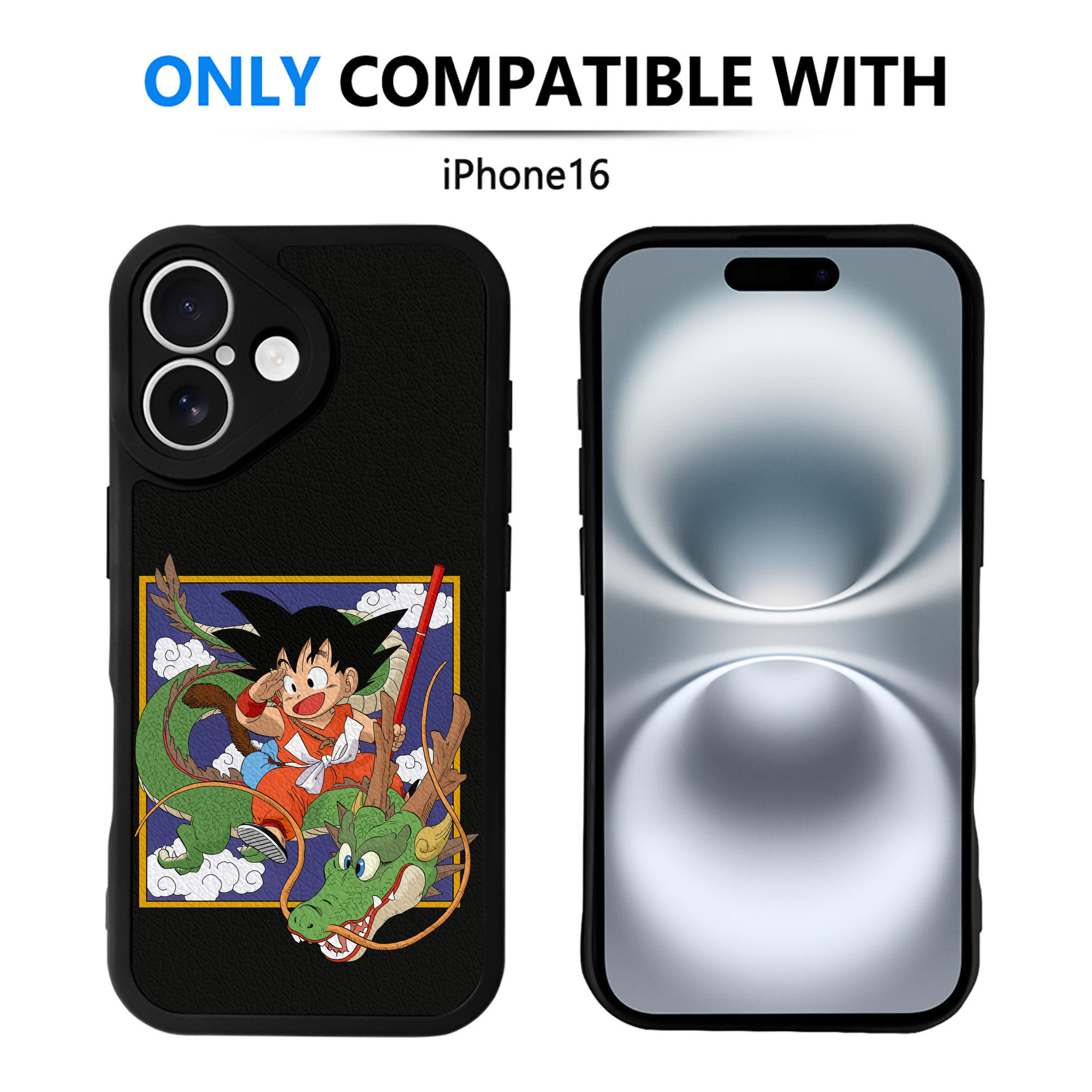 （画像用） ドラゴンボール 孫悟空（そん ごくう）Son Goku カカロット DRAGON BALL Kakarotto 【iPhone 16シリーズ対応】シリコンスマホケース（レザー調） 材質：シリコン